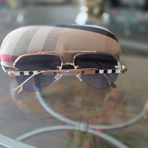 Burberry Black and Gold Sunglasses